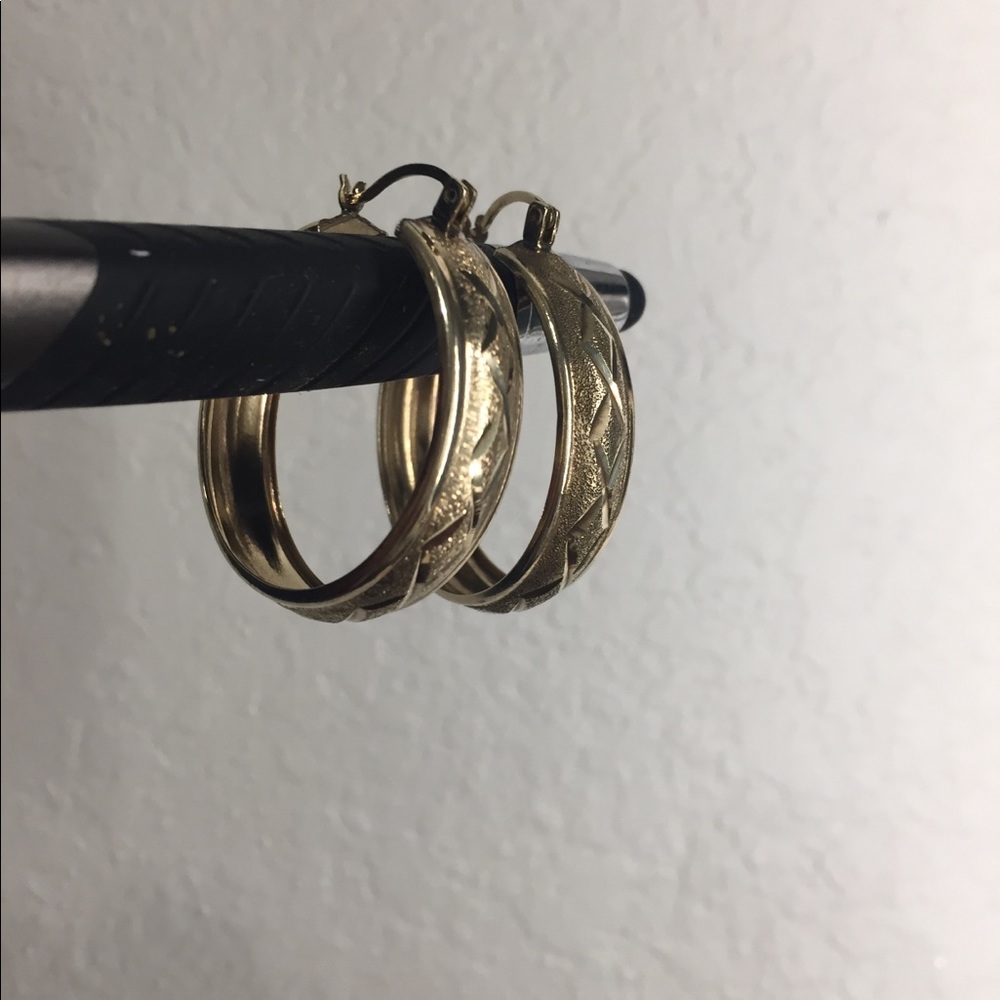 10K Italian Gold hoop earrings